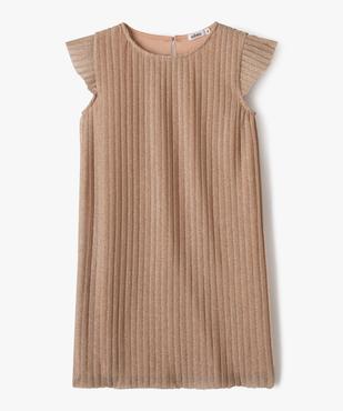 Robe de soirée plissée en maille scintillante fille vue2 - GEMO (ENFANT) - GEMO