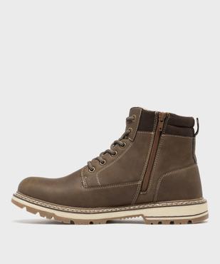 Boots esprit randonnée avec double fermeture homme - Urban Step vue3 - URBAN STEPS GEMO FOR GOOD - GEMO