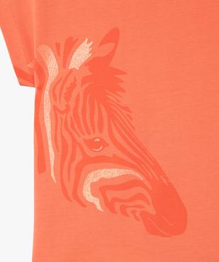 Tee-shirt manches courtes loose à motif fille vue2 - GEMO (ENFANT) - GEMO