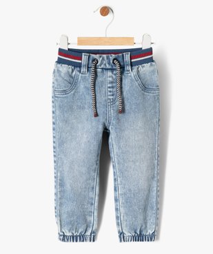 Jean baggy avec taille élastique bébé garçon vue1 - GEMO 4G BEBE - GEMO