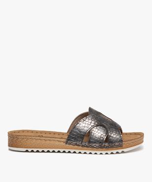 Mules femme à talon plat confort et larges brides vue1 - GEMO (CONFORT) - GEMO