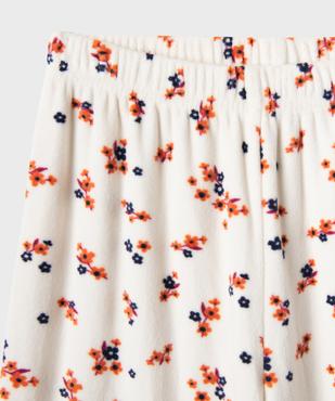 Pyjama en velours fleuri à col Claudine fille - LuluCastagnette  vue3 - LULU CASTAGNETTE G4G D - GEMO