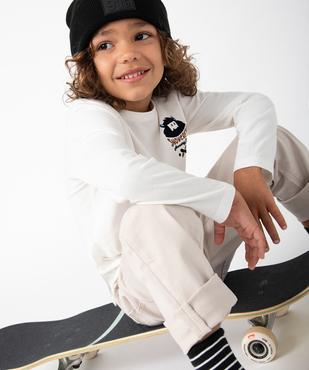Tee-shirt garçon à manches longues et imprimé dos vue1 - GEMO (ENFANT) - GEMO