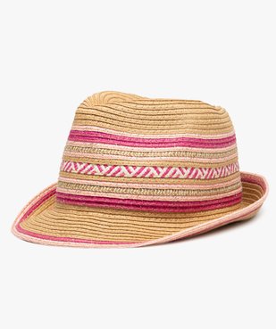 Chapeau fille à rayures multicolores et pailleté vue1 - GEMO (ACCESS) - GEMO