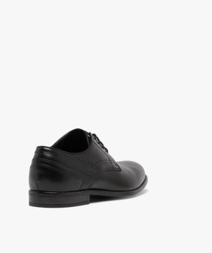 Derbies homme unies dessus en cuir et à lacets ronds vue11 - MARIO BALDANO - GEMO