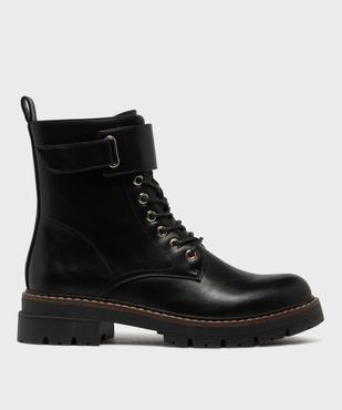 Boots montantes look rangers à épaisse semelle crantée femme vue1 - 5 MILES - GEMO