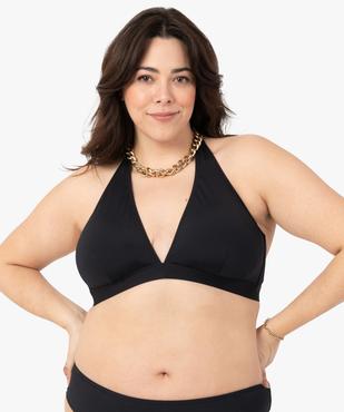 Haut de maillot de bain femme grande taille triangle foulard vue1 - GEMO (PLAGE) - GEMO
