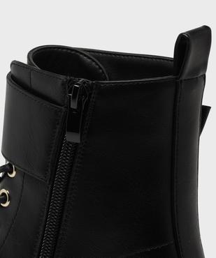 Boots montantes look rangers à épaisse semelle crantée femme vue6 - 5 MILES - GEMO