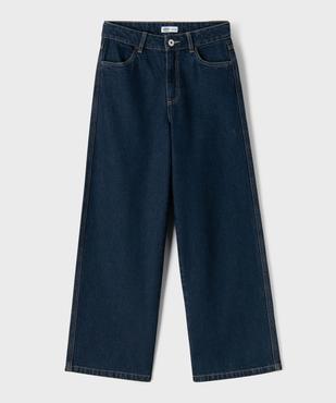 Jean wide leg en denim 100% coton fille vue1 - GEMO 4G FILLE - GEMO