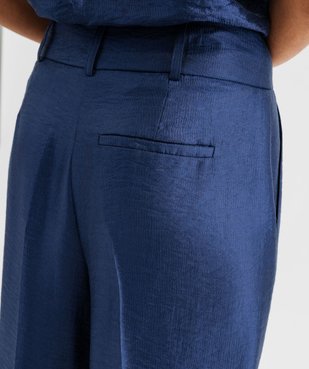 Pantalon de soirée coupe large en matière satinée femme vue5 - GEMO(FEMME PAP) - GEMO