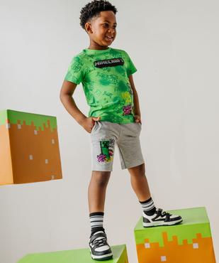 Tee-shirt avec motifs graffitis garçon - Minecraft vue8 - MINECRAFT - GEMO