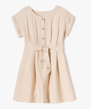 Robe fluide à manches courtes fille vue5 - GEMO 4G FILLE - GEMO