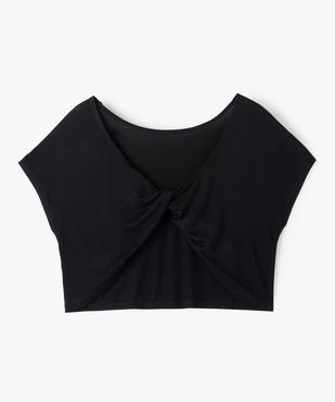 Tee-shirt fille crop top à dos ouvert vue3 - GEMO (JUNIOR) - GEMO