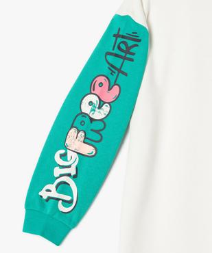 Robe sweat avec manches colorées fille vue4 - GEMO 4G FILLE - GEMO