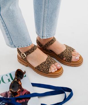 Sandales à brides imprimées sur semelle crantée femme - 5 Miles vue7 - 5 MILES - GEMO