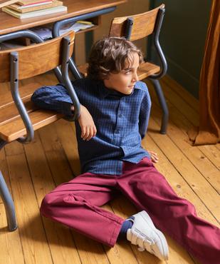 Chemise manches longues à carreaux garçon - LuluCastagnette vue4 - LULUCASTAGNETTE - GEMO