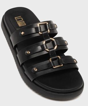 Mules à épaisse semelle inspiration spartiates femme - 5 Miles vue5 - 5 MILES - GEMO