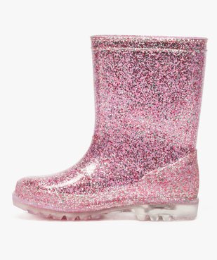 Bottes de pluie fille pailletées à semelle lumineuse motif licorne vue3 - GEMO (ENFANT) - GEMO