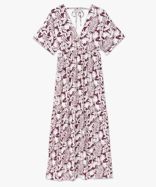 Robe de plage longue et fluide avec profond col V femme vue5 - GEMO 4G FEMME - GEMO