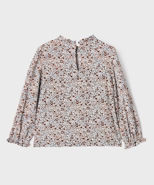 Blouse à manches longues à motifs fleuris fille - LuluCastagnette vue3 - LULU CASTAGNETTE GEMO FOR GOOD - GEMO