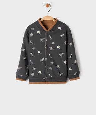 Sweat réversible look veste teddy bébé garçon vue5 - GEMO 4G BEBE - GEMO