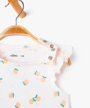 Pyjashort 2 pièces avec motifs fruits bébé fille vue2 - GEMO 4G BEBE - GEMO
