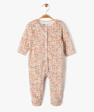 Pyjama en velours à motifs fleuris bébé fille vue1 - GEMO 4G BEBE - GEMO
