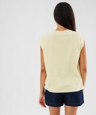 Tee-shirt sans manches avec strass et perles femme vue1 - GEMO(FEMME PAP) - GEMO