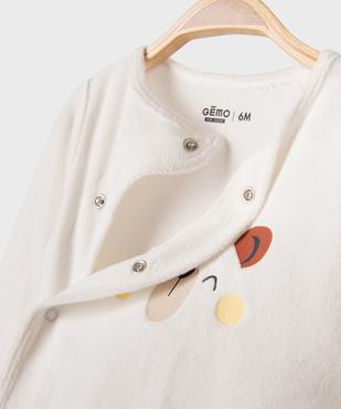Pyjama dors-bien en velours fermeture devant bébé vue5 - GEMO 4G BEBE - GEMO