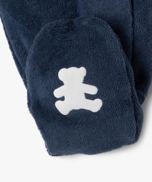 Pyjama en velours à col chemise bébé - LuluCastagnette vue4 - LULU CASTAGNETTE GEMO FOR GOOD - GEMO