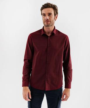 Chemise manches longues coupe droite en coton imprimé motifs géométriques homme vue1 - GEMO 4G HOMME - GEMO