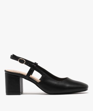 Escarpins sling-back à talon large et bout carré femme vue1 - FOLLOW ME - GEMO