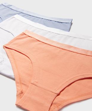 Shorties en coton avec ceinture irisée fille (lot de 3) vue2 - GEMO 4G FILLE - GEMO