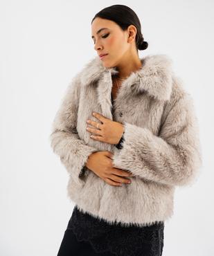 Manteau court fourrure imitation femme vue2 - GEMO(FEMME PAP) - GEMO