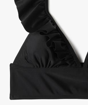 Haut de maillot de bain fille triangle avec bretelles volantées vue2 - GEMO (JUNIOR) - GEMO
