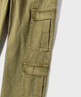 Jean cargo en denim 100 % coton fille vue3 - GEMO (JUNIOR) - GEMO