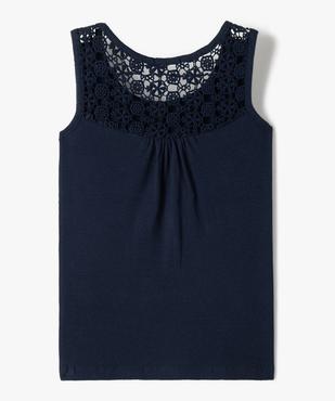 Débardeur fille côtelé avec dos brodé en dentelle vue3 - GEMO (ENFANT) - GEMO