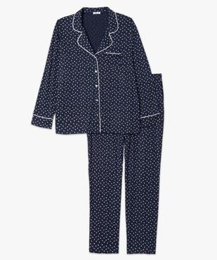 Pyjama femme grande taille deux pièces : chemise et pantalon vue4 - GEMO 4G FEMME - GEMO