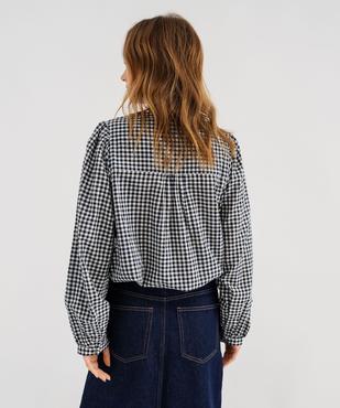 Blouse en coton avec manches froncées femme vue3 - GEMO(FEMME PAP) - GEMO