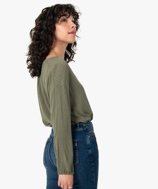 Blouse femme à manches longues à fines rayures pailletées vue3 - GEMO(FEMME PAP) - GEMO