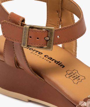 Sandales femme à talon et brides tressées cuir – Pierre Cardin  vue6 - PIERRE CARDIN D - GEMO