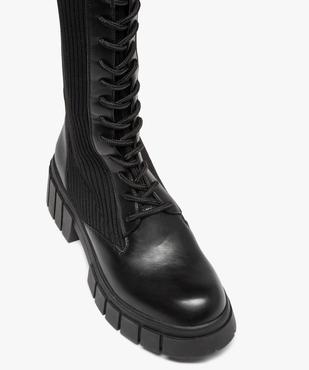 Bottes femme à semelle crantée et tige en maille vue5 - GEMO (CASUAL) - GEMO
