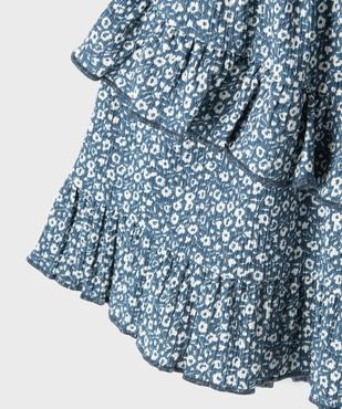 Jupe à volants à motifs fleuris fille vue3 - GEMO 4G FILLE - GEMO