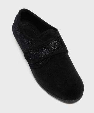 Chaussons confort en velours avec fermeture scratch femme vue6 - G'FLEX GEMO FOR GOOD - GEMO
