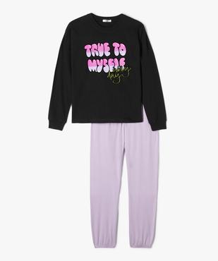 Pyjama en coton avec inscription XXL fille vue1 - GEMO (JUNIOR) - GEMO