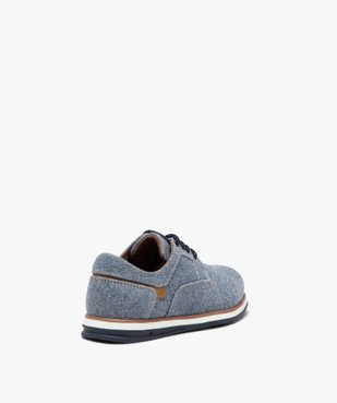 Derbies garçon unis en toile avec semelle bicolore vue5 - BUGGY - GEMO