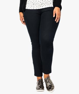 Pantalon femme uni à taille élastiquée 2 poches vue1 - GEMO (G TAILLE) - GEMO