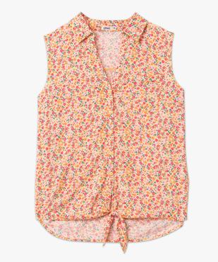 Chemise sans manches imprimée avec nœud dans le bas femme vue4 - GEMO 4G FEMME - GEMO
