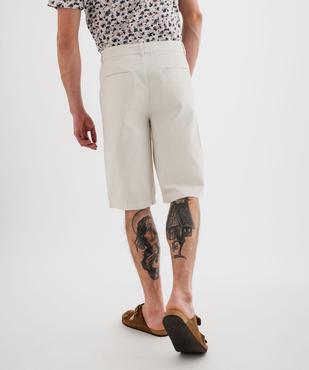 Bermuda chino regular en coton uni homme vue3 - GEMO 4G HOMME - GEMO