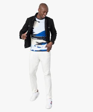 Veste en jean homme coupe droite vue5 - GEMO 4G HOMME - GEMO